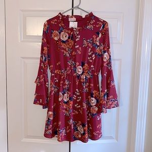 Brand - Pink Lily Boutique, Size - Small, Color- Berry/Floral